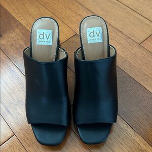 Dolce Vita Black Leather Mules